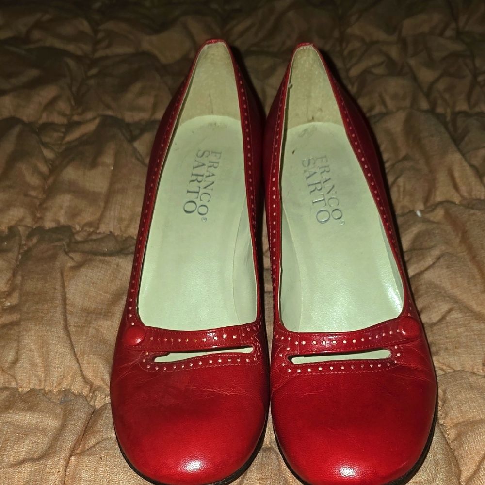 Franco Sarto Women's Red Pumps Sz 9M